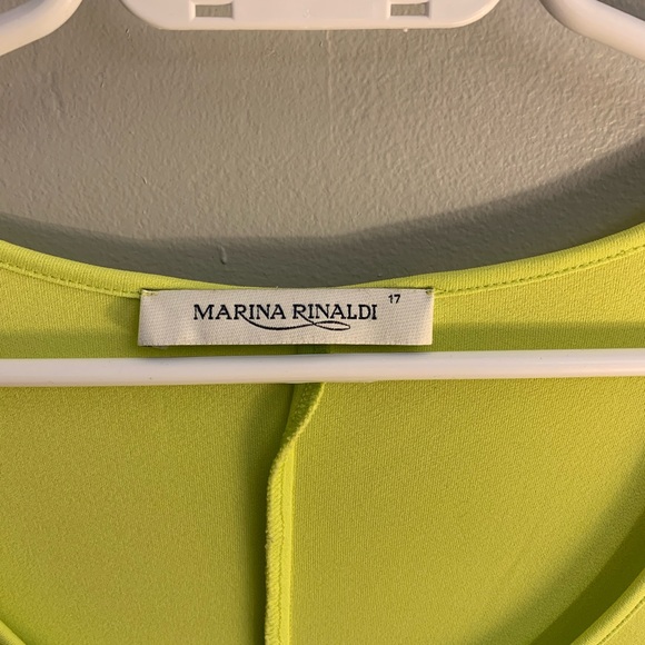 Marina Rinaldi Lime Green Sleeveless Midi Dress – EUC US 12 - Picture 3 of 5